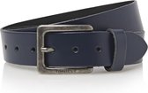 Timbelt 4cm blauwe riem - jeans riem - blauw - 100% leder - Maat 115 - Totale lengte riem 130 cm