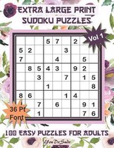 Extra Large Print Sudoku Puzzles: 100 Easy Puzzles for Adults and Seniors