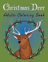 Christmas Deer Adults Coloring Book