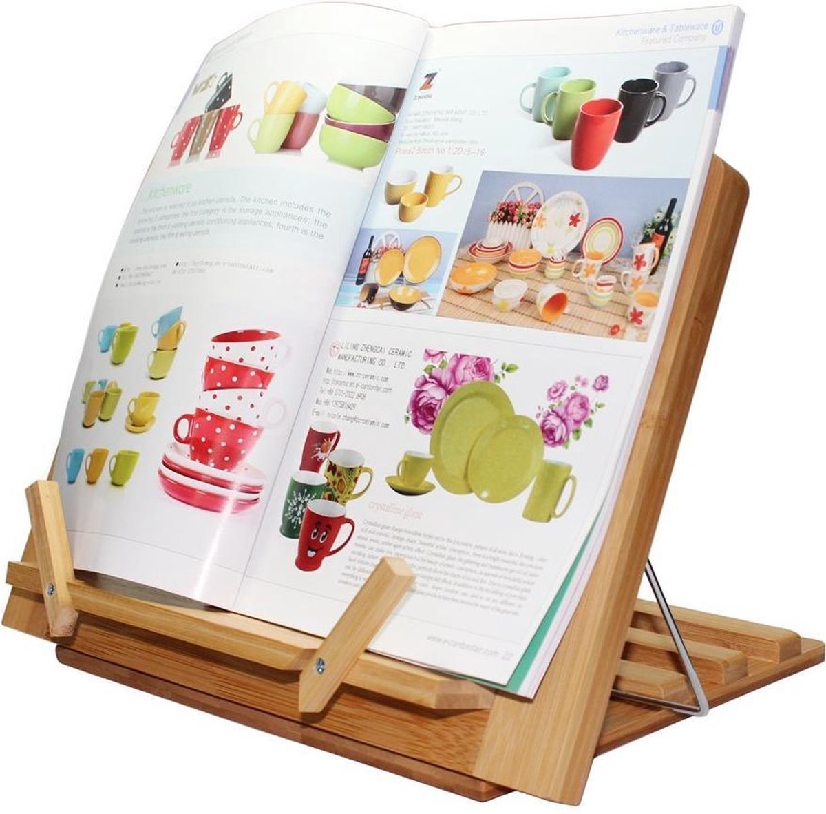 Support Livre Bureau Support Livre De Cuisine En Bois - Présentoir à Recettes - Stable Et Rétro - Pour Cuisine, Bureau, Décoration - Porte-livre Pratique