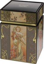 Goebel - Alphonse Mucha | Theedoos De vier seizoenen | Metaal - 11cm - bewaardoos - Artis Orbis