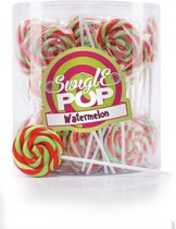 Swigle - mini lolly pops- watermeloen- rood- groen- 50 stuks - snoep
