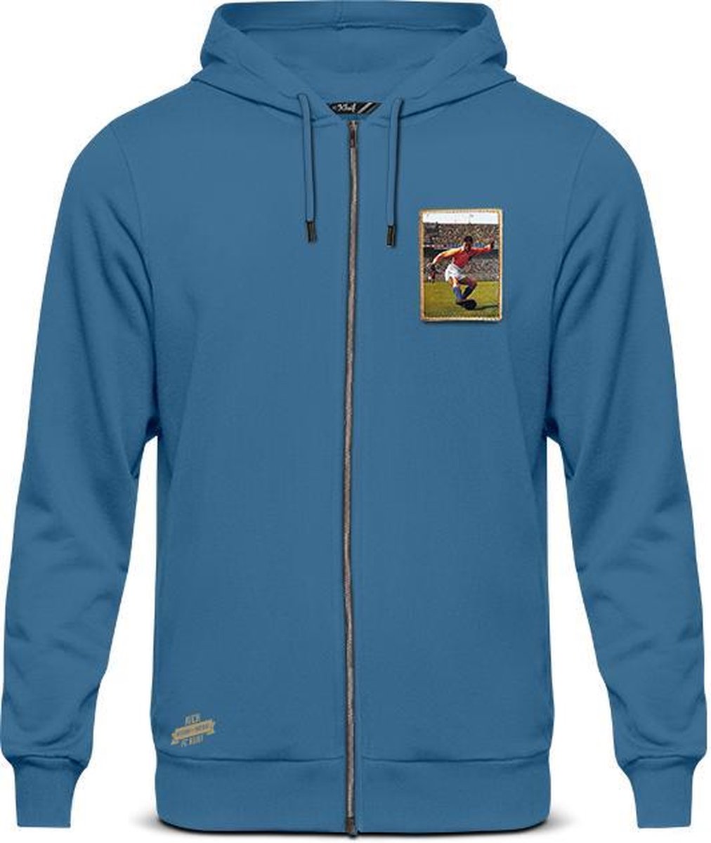 FC Kluif 'Shirtje ruilen' vest blauw - Maat XXL - Heren lifestyle vest - Hoodie met rits - Katoen