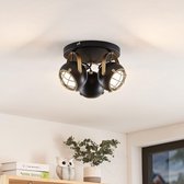 Lindby - LED plafondlamp - 3 lichts - metaal - H: 18 cm - GU10 - , goud - Inclusief lichtbronnen