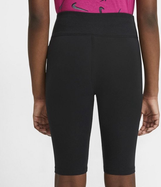 Nike Sportswear bikeshorts Sportbroek - Maat 152 - Meisjes - Zwart L-152/158  | bol.com