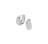 Glams Klapoorringen Zirkonia - Zilver