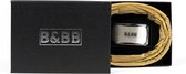 Curved - Coffee Brown Belt B&BB/ Leren Riem/ Heren Riem/ Dames Riem/ B&BB / Automatische Gesp/ Runderleer/ RVS