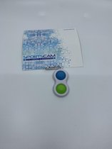 Pop it sleutelhanger groen-blauw popit dimple