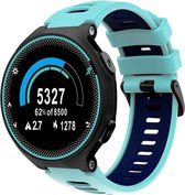 Shop4 - Garmin Forerunner 235 Bandje - Siliconen Zwart en Baby Blauw