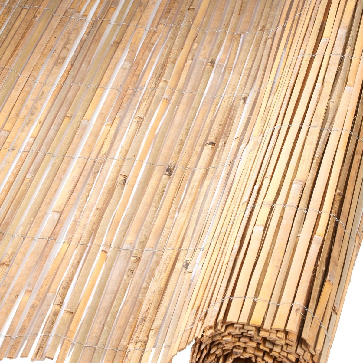 10x Bamboemat gespleten / bamboemat op rol - 100 x 500 cm - schuttingen - tuinscherm