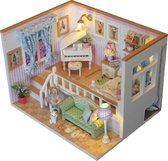 Crafts&Co Modelbouwpakket voor Volwassenen - DIY Doll House - Landelijke Woonkamer