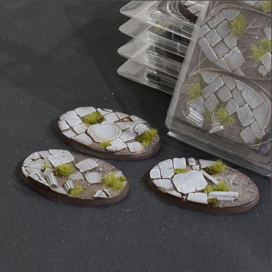 Thumbnail van een extra afbeelding van het spel Temple Bases Pre-Painted (3x 75mm Oval)