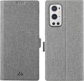 Voor OnePlus 9 Pro ViLi K-serie schokbestendig TPU + PU lederen magnetische gesp horizontale flip case met kaartsleuven & portemonnee & houder (grijs)