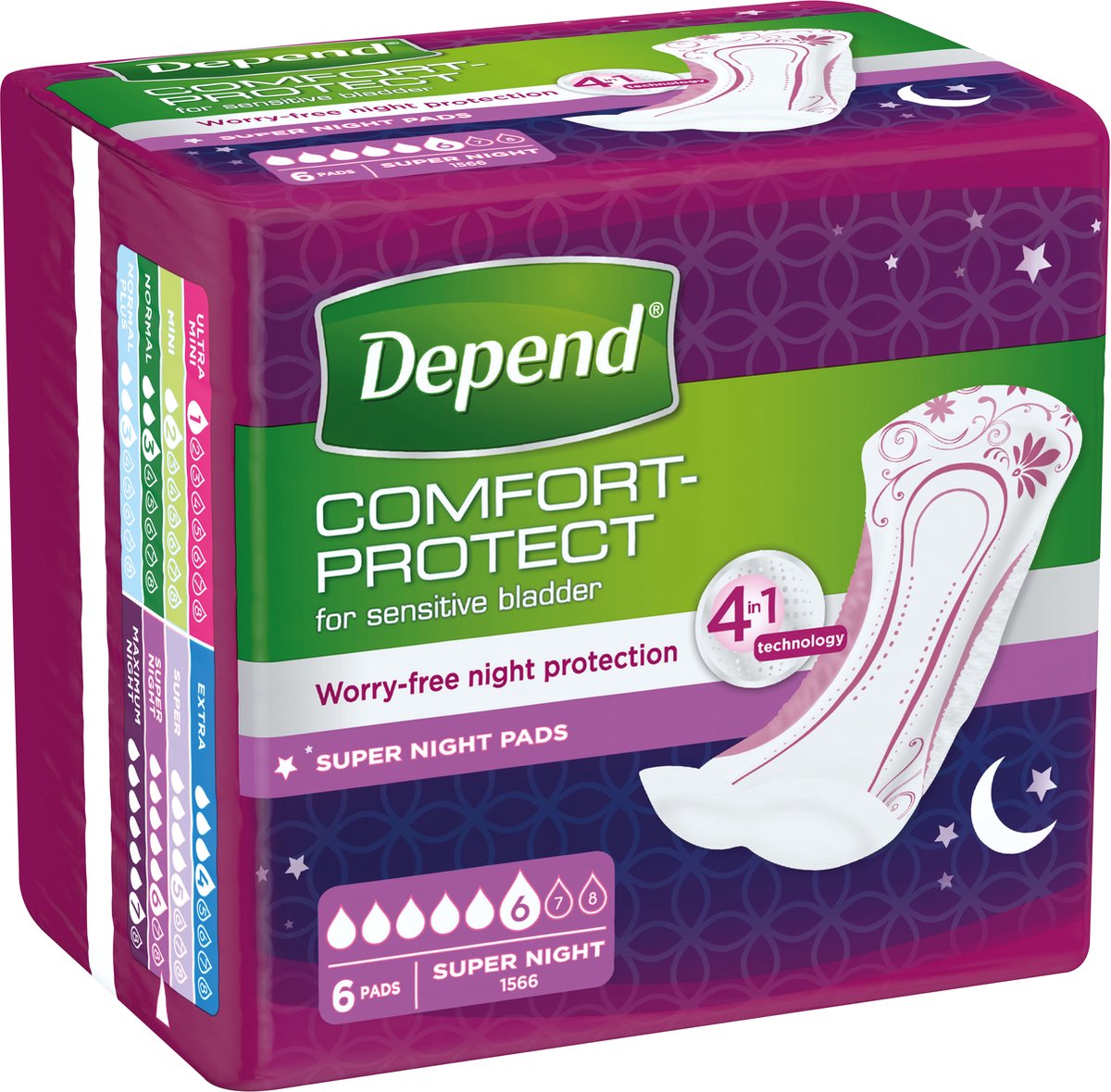 Depend incontinentieverband Super Plus - 6 stuks