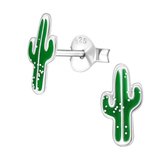 Aramat jewels ® - Aramat jewels-925 sterling zilveren kinder oorbellen cactus