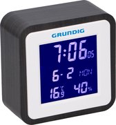 Grundig Weerstation met Wekker - Temperatuur, Klok, Kalender - Wekker met Snooze-functie - 2x AA -  Houtlook