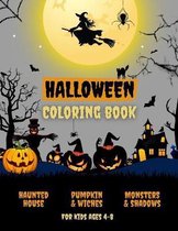 Halloween Coloring Book For Kids Ages 4-8