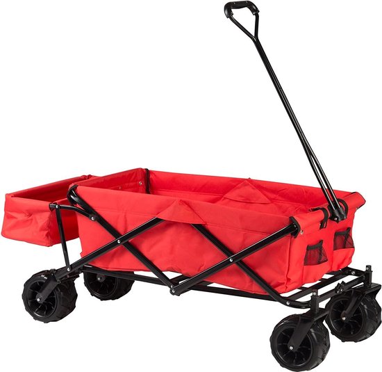 SUNNY Billy Chariot de Transport en Bois - Chariot pour Enfants rouge -  Capacité 100 kilos