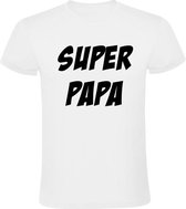 Super papa Heren t-shirt | vader | vaderdag | papa | opa | Wit