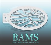 Bad Ass Stencil Nr. 1425 - BAM1425 - Schmink sjabloon - Bad Ass mini - Geschikt voor schmink en airbrush