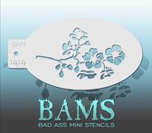 Bad Ass Stencil Nr. 1414 - BAM1414 - Schmink sjabloon - Bad Ass mini - Geschikt voor schmink en airbrush