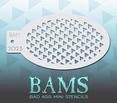 Bad Ass Stencil Nr. 2023 - BAM2023 - Schmink sjabloon - Bad Ass mini - Geschikt voor schmink en airbrush