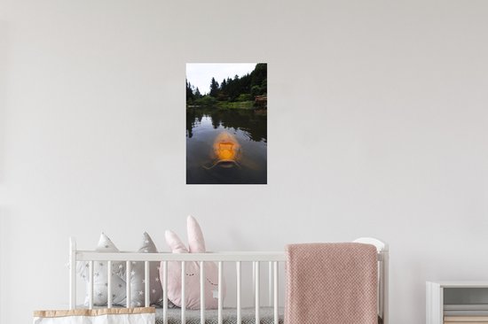 Stickers muraux - Film autocollant - Une carpe koï géante dans l'eau - 20x30 cm - Film adhésif - Stickers muraux Chambre d'enfant - Papier peint autocollant - Papier peint autocollant - Film autocollant