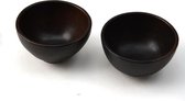 Floz schaaltje - schaaltje ontbijt -  zwart stoneware - set van 2 - fairtrade