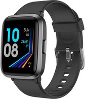 Maoo Fitness Smartwatch - Smartwatch Dames en Heren - Fitness Tracker - Hartslagmeter - Bloeddrukmeter - Slaapmonitor - Stappenteller - Multisport - Zwart