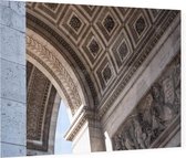 Close-up van de Arc de Triomphe in Parijs  - Foto op Plexiglas - 60 x 40 cm