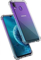 Anti shock stoot rubber siliconen - Geschikt voor Samsung Galaxy A20e - Extra sterke hoeken back cover - Transparant