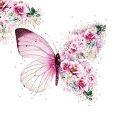 PPD, Butterfly Flowers papieren servetten