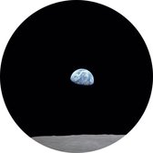 Earthrise viewing Earth from space (ruimtevaart) - Foto op Behangcirkel - ⌀ 60 cm