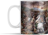 Mok - Slag bij de Milvische brug - schilderij van Giulio Romano - 350 ml - Beker