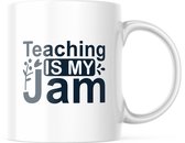 Mok Teaching Is My Jam | Juf Bedankt Cadeau | Meester Bedankt Cadeau | Leerkracht Bedankt Cadeau | Einde schooljaar Bedankt Cadeau