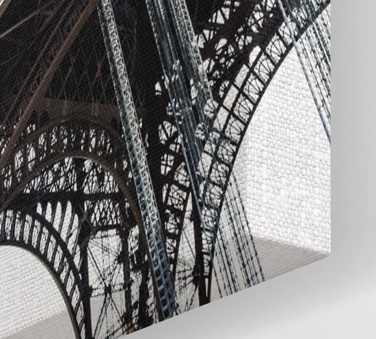 vonk Schurk discretie Constructie-details Eiffeltoren van onderaf in Parijs - Foto op Canvas - 40  x 60 cm | bol.com