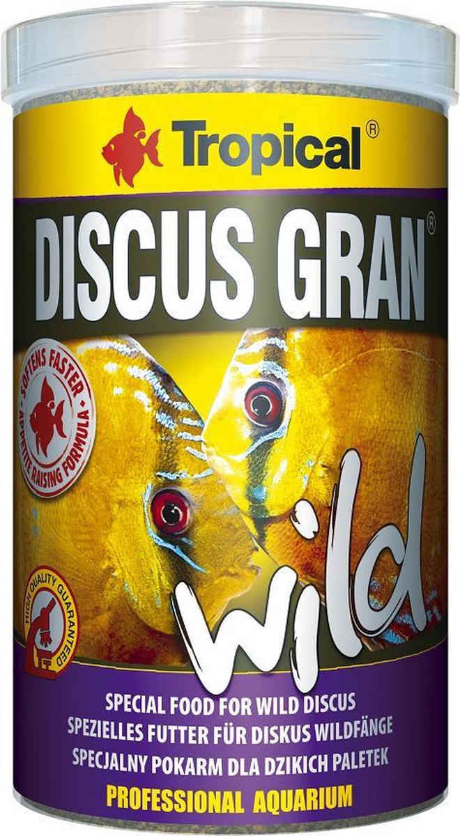 Tropical Discus Granulaat Wild | 1 Liter | Aquarium Visvoer | Discusvoer