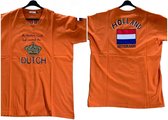 Oranje Holland V-hals shirt, X Large, GEBORDUURD