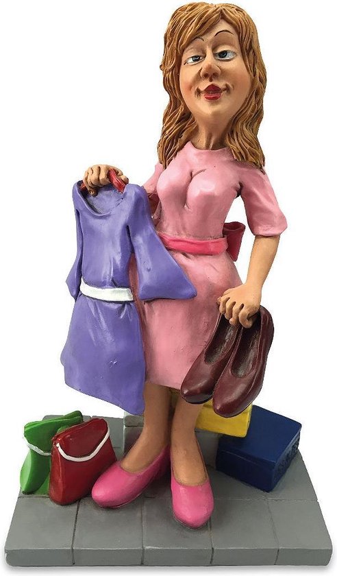 Figurine de professions drôles reine du shopping \ vendeuse de vêtements - le monde comique des figurines caricature - figurines comiques - cadeau pour - cadeau - cadeau - cadeau d'anniversaire