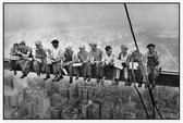 Lunch atop a Skyscraper - Foto op Akoestisch paneel - 225 x 150 cm