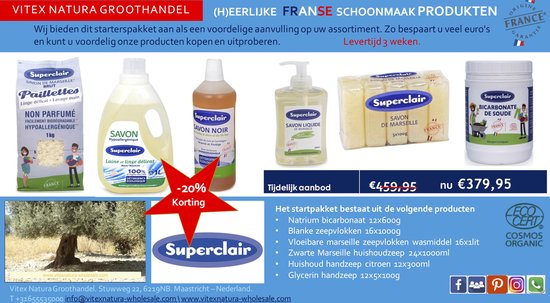 Ecologische Marseille huishoudzeep producten 140 stuks promotiepakket Hygiene voor | bol.com
