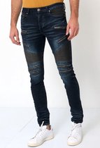 Biker Jeans Heren Slim Fit - 3025 - Navy