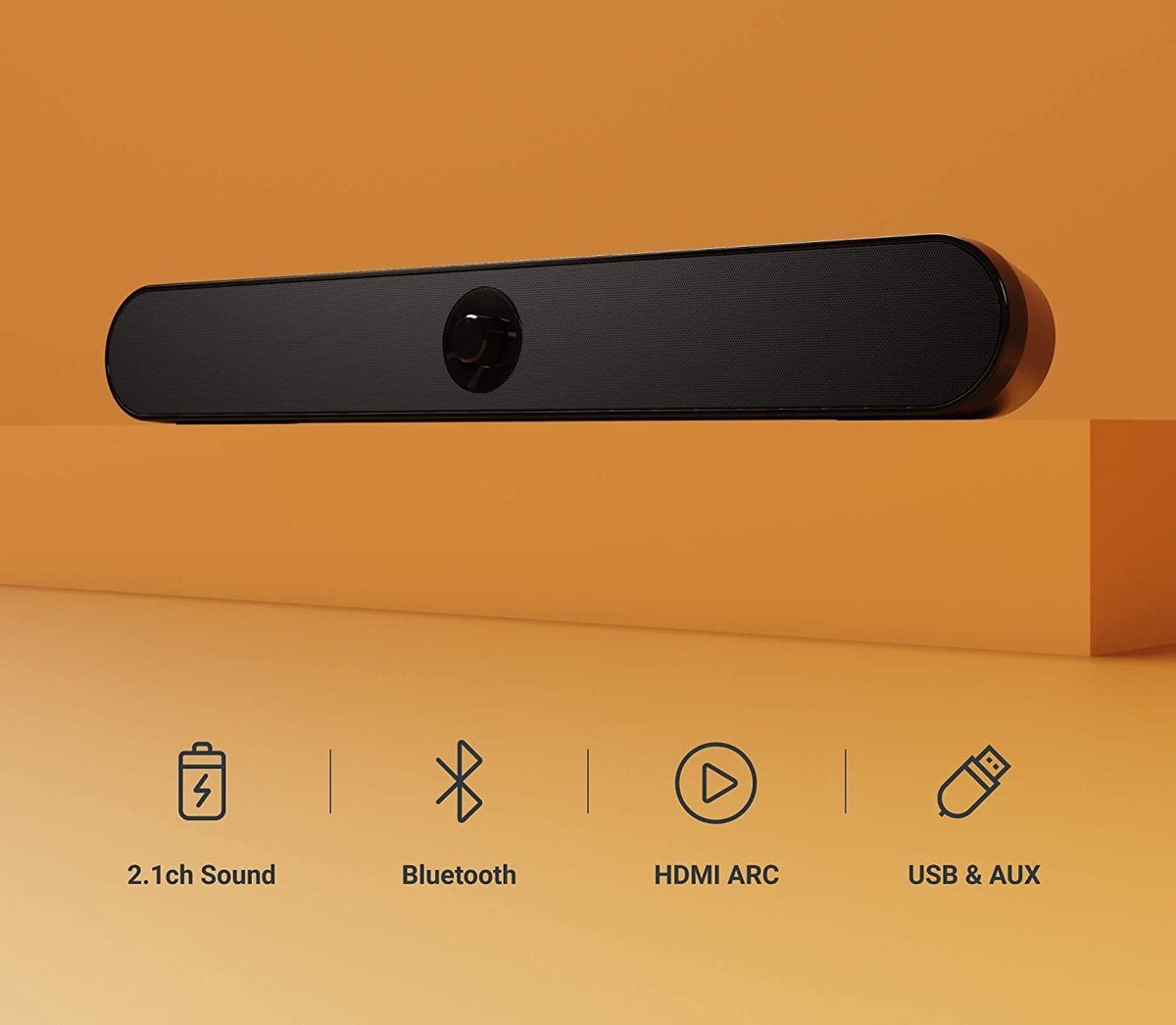 Afbeelding 2 van Majority Atlas soundbar - pc soundbar - draagbare Bluetooth soundbar - 8+ batterijduur - USB en AUX connectiviteit