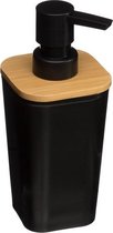 Luxe bamboe zeepdispenser | Handmatig zwart met bamboe hout | 500ML | Handzeepdispenser 2021 Trend