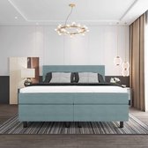 Boxspring 180x200 - Tweepersoons Boxspring - Lichtblauw - Boxspring DELTA PLUS COLOR