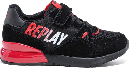 Replay Blazen Lage sneakers - Leren Sneaker - Jongens - Zwart - Maat 30 |  bol.com