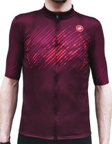 Castelli Fietsshirt korte mouwen Heren Bordeaux Rood - Giungla Jersey Bordeaux-XL