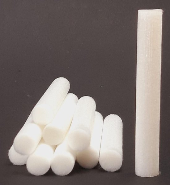 Staafjes, Filter Aroma Inhaler 10st - Navulling, Refill Cotton Sticks - 5cm x ±8mm - Merkloos