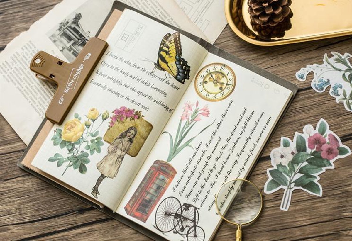 Washi Stickers Thema Bloemen - 60 Stickers - Bloemen En Planten Sticker - Bullet Journal - Stickers Voor Volwassenen - Scrapbooking - Agenda Stickers - Decoratie Sticker Washi Tape — afbeelding 3