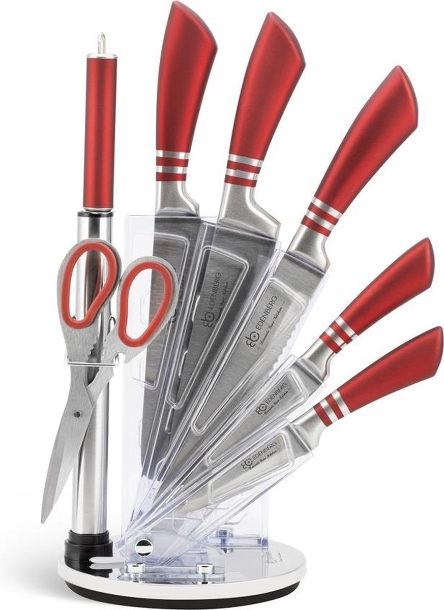 Edënbërg Red Line - Luxe Messenset met Messenhouder - 8 Delig